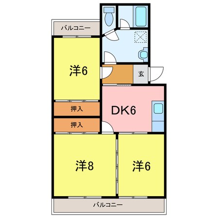 ベルシェ川村の物件間取画像